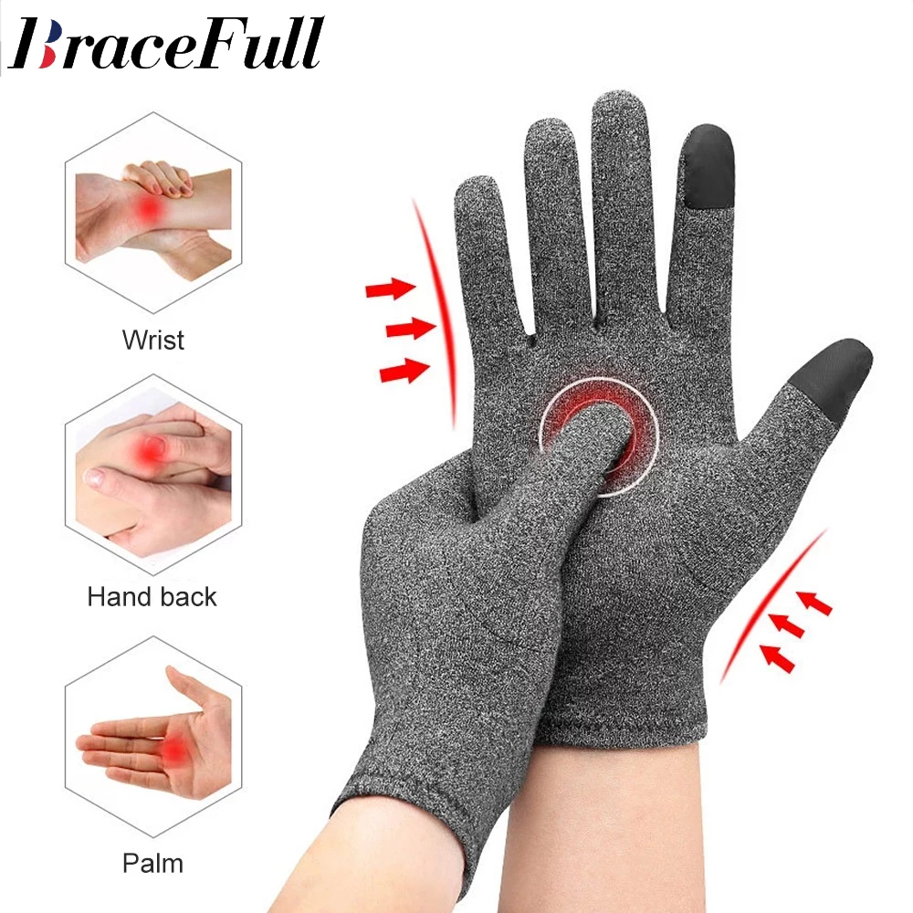 Full Fingered Arthritis Compression Gloves for Arthritis,Raynauds Disease & Carpal Tunnel,Flexible Wrist & Thumb Pressure Relief