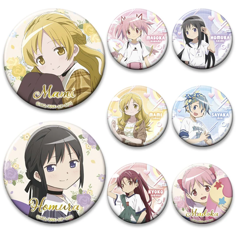 

Anime Puella Magi Madok Magica Badge Akemi Homura Kaname Madoka Cartoon Brooches Handmade Exquisite Tinplate Enamel Pins Gifts