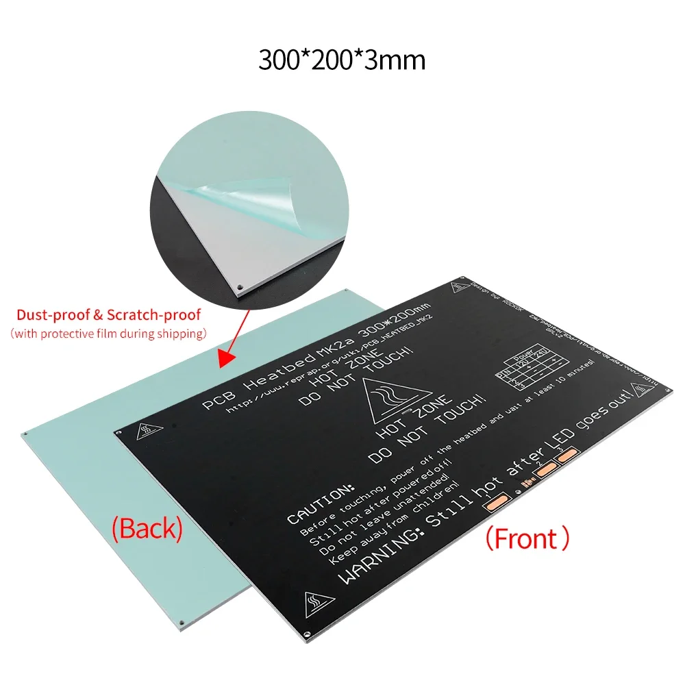 NO STOCK 3DPrinter Parts Aluminum Substrate Hot bed Heat bed 220/310/410mm ender3 Heated Bed 24V Hotbed Plate Black with Cable 5