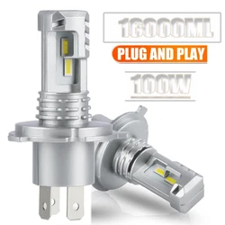 1/2X 16000LM LED H4 9003 LED Canbus Headlight Bulb CSP Fanless With High & Low Beam for Car Motorcycle Auto Lupuauto