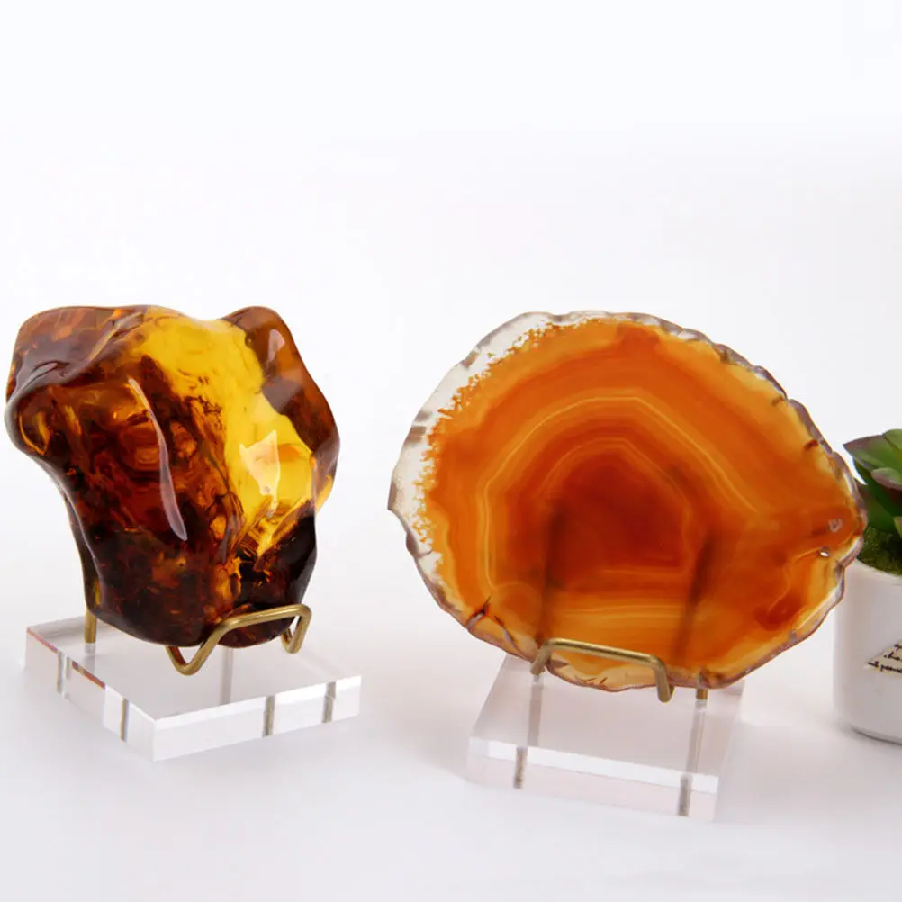 

Подставка для украшений из акрила и металла, 1 шт., креативная, устойчивая, для демонстрации кристаллов и образцов