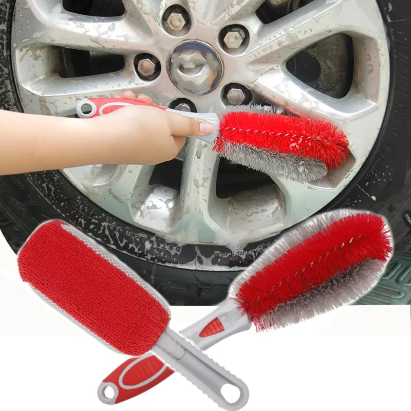 

Car Wheel Brush Tyre Cleaning Sponge Brush Non-Slip Soft Rubber Handle Good Abrasion Resistance Car Cleaning Tools