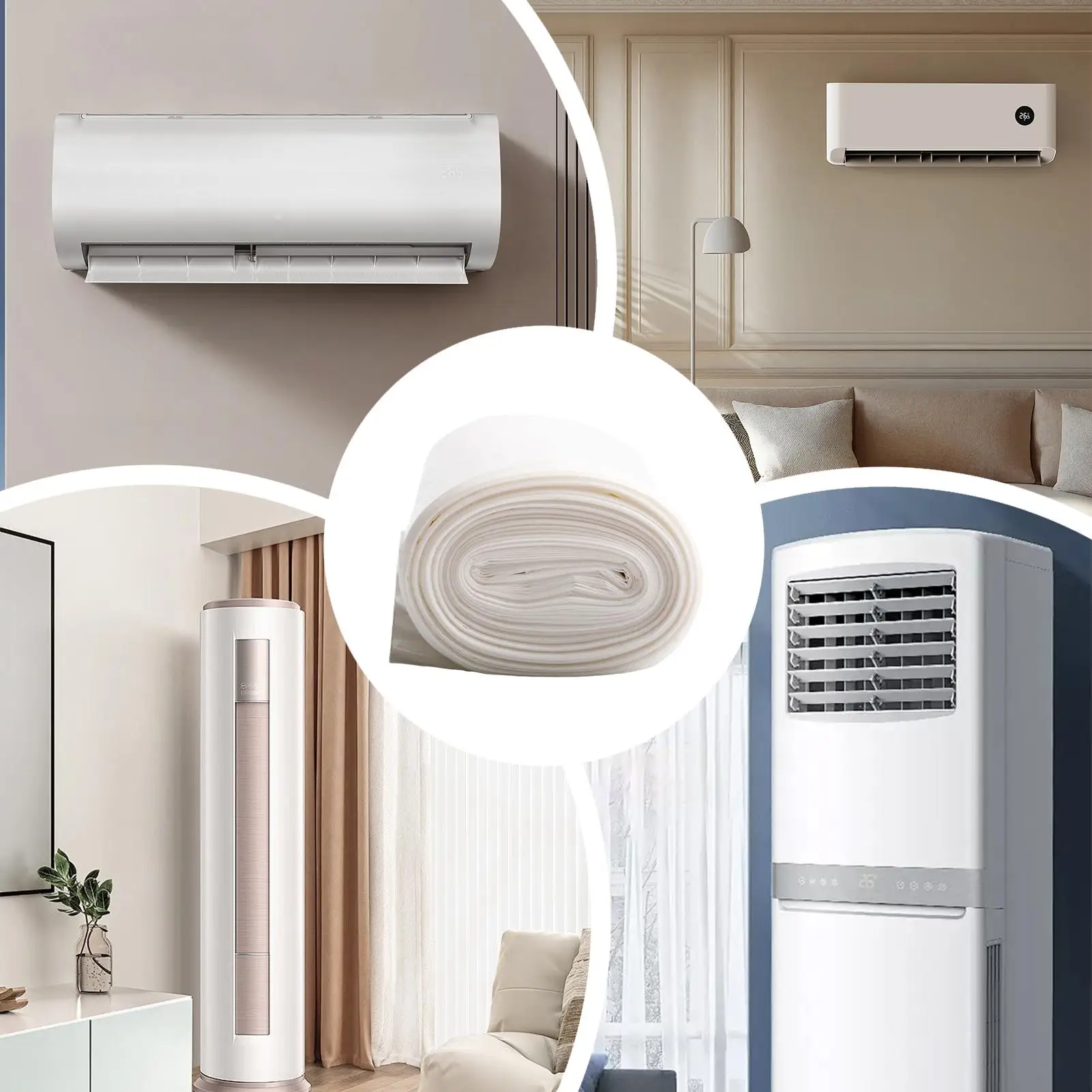 16M Air Conditioning Extended Bag Flexible Air Conditioner Blowing Guide Duct Bag Summer Cool Transfer Conveyor Air Pipe