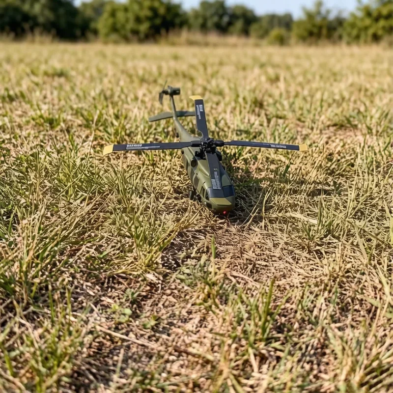 Jjrc Black Hawk Remote Control Helicopter U9901 Six-Pass Simulation Brushless Stunt Model Aircraft Optical Flow Positioning Gift