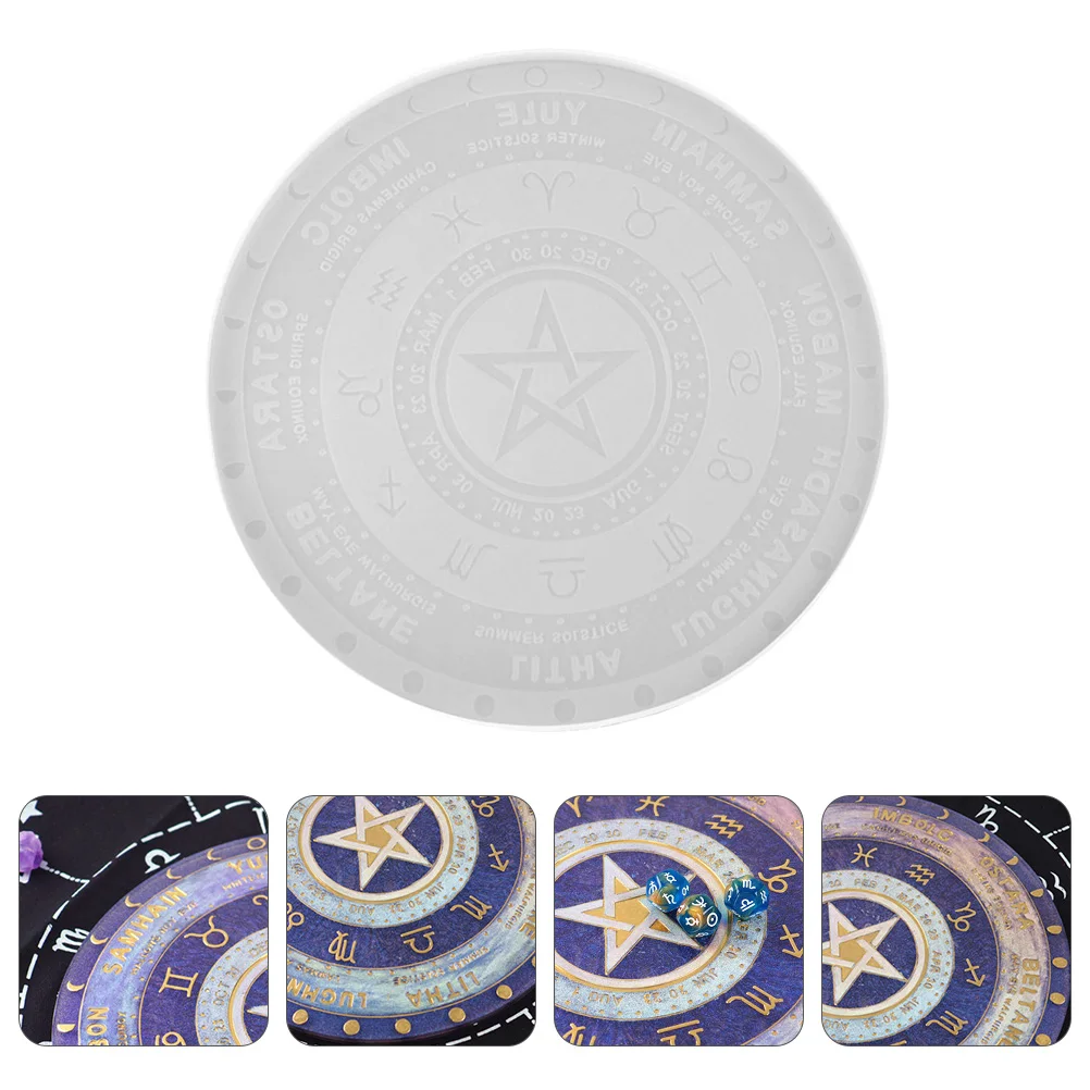 

Tray Mold Silicone High Quality DIY Craft Tool Creative Divination Mirror Shape for Crystal Epoxy Resin Art Making