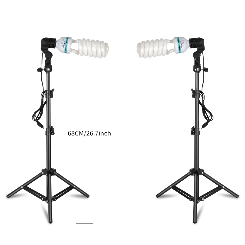 2 Piece 135W 5500K  Photography Lighting Continuous Lights Kit Portable Day Light Photo Portrait Studio Video Equipment