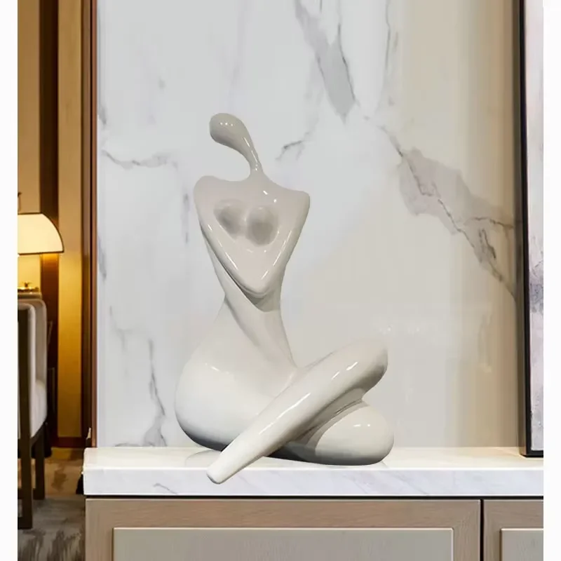 Unique Modern Art Sculpture Customized Handmade Resin Ornaments Abstract Art Sculptures Lady Ornament
