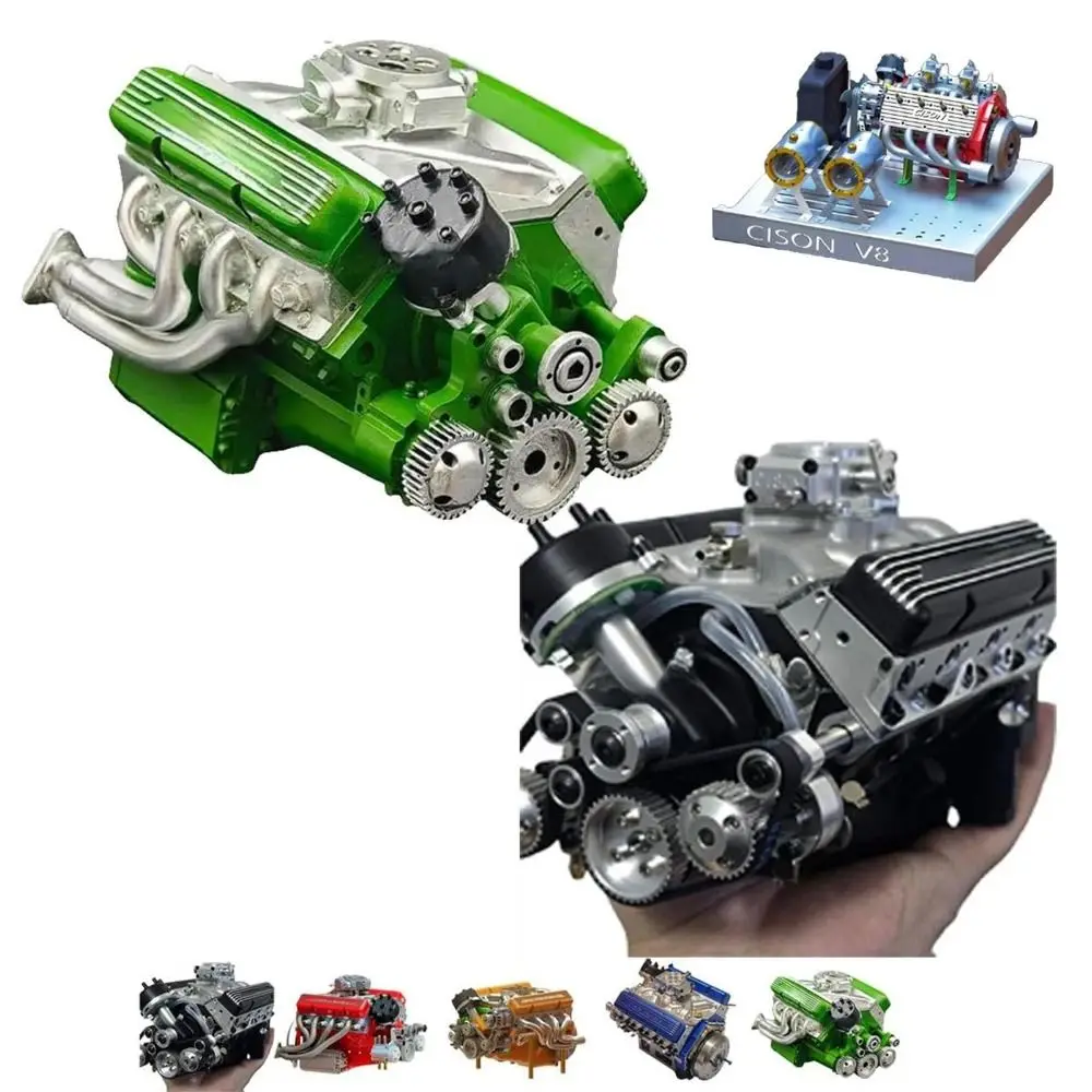 Creativity Simulation V8 Model Engine Kit DIY Resin V8 Car Engine Model Crafts Car Engine Model Ornaments for Adults Gift