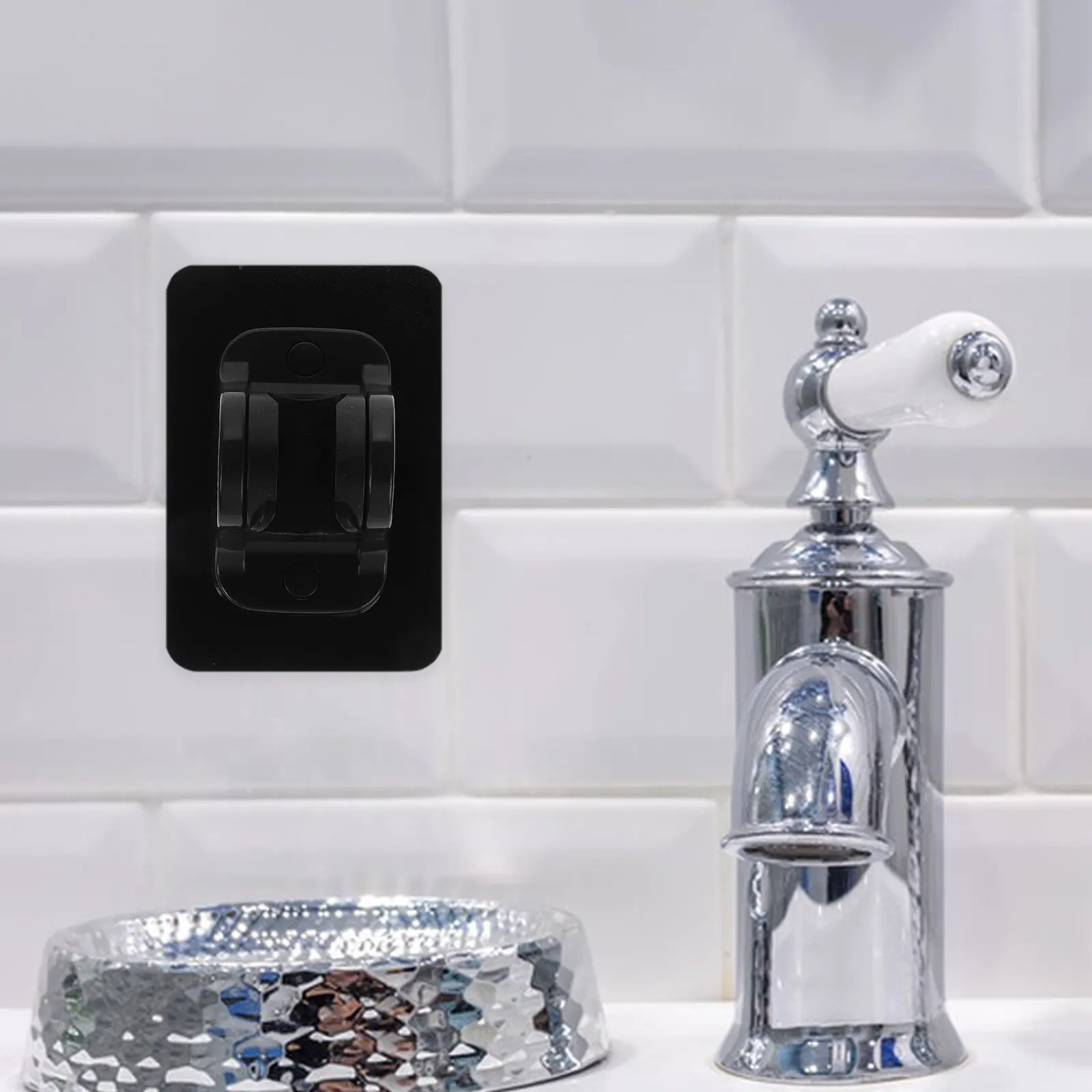 Adjustable No-Drill Showerhead Bracket Handheld Shower Head Holder Bathroom Wall Sprinkler Holder Rust-Resistant Shower Mount