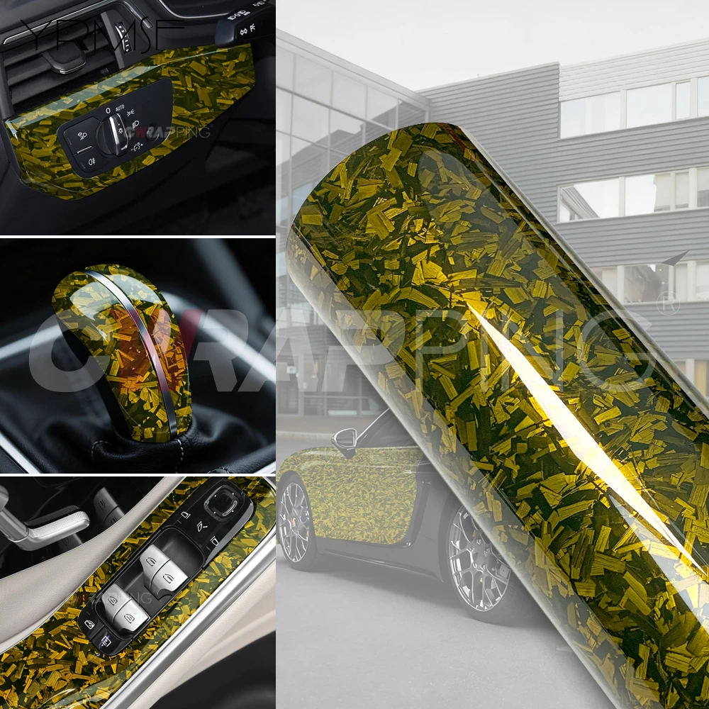 

Carbon Fiber Sticker Tuning Auto Accessories Car Film Covering Gold Stickers Vinyl Paper for Car Wraps Full Body Glossy Wrap