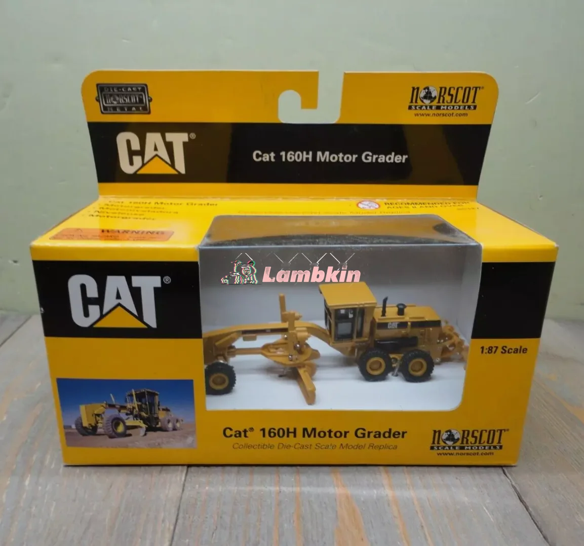 Norscot Caterpillar CAT 160H 모터 그레이더 다이캐스트 모델 자동차 완제품 트럭, 희귀 선물, 1/87 체중계