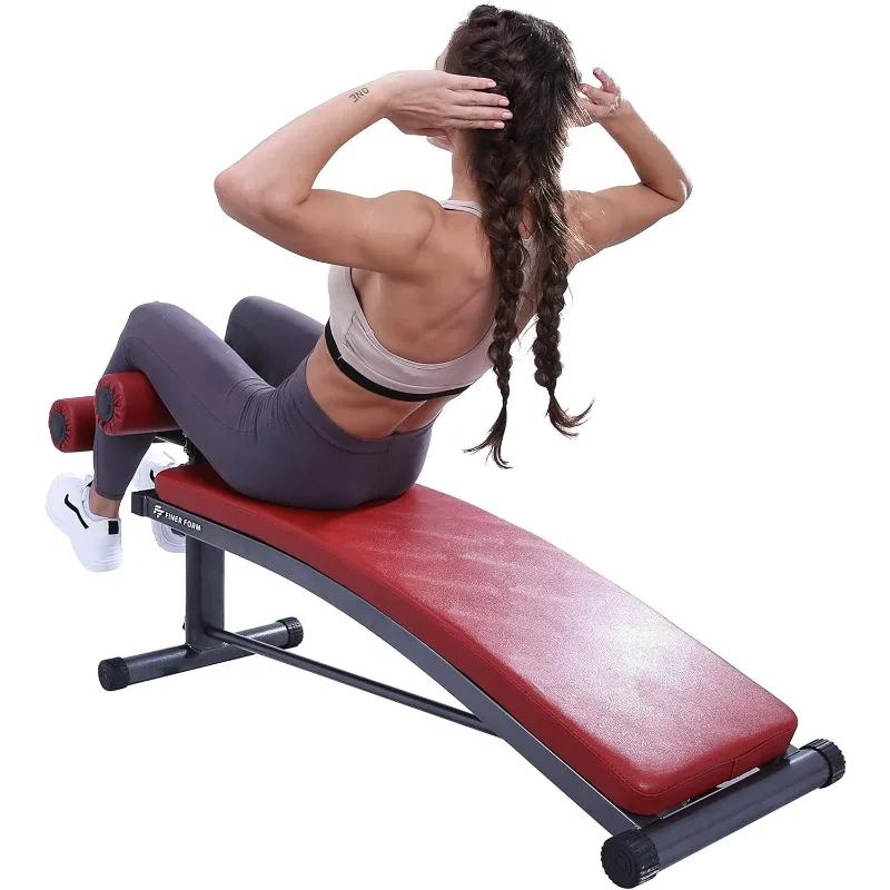 

Finer Form Gym-Quality Sit Up Bench with Reverse Crunch Handle - Solid Ab Workout Equipment for Your Home Gym.