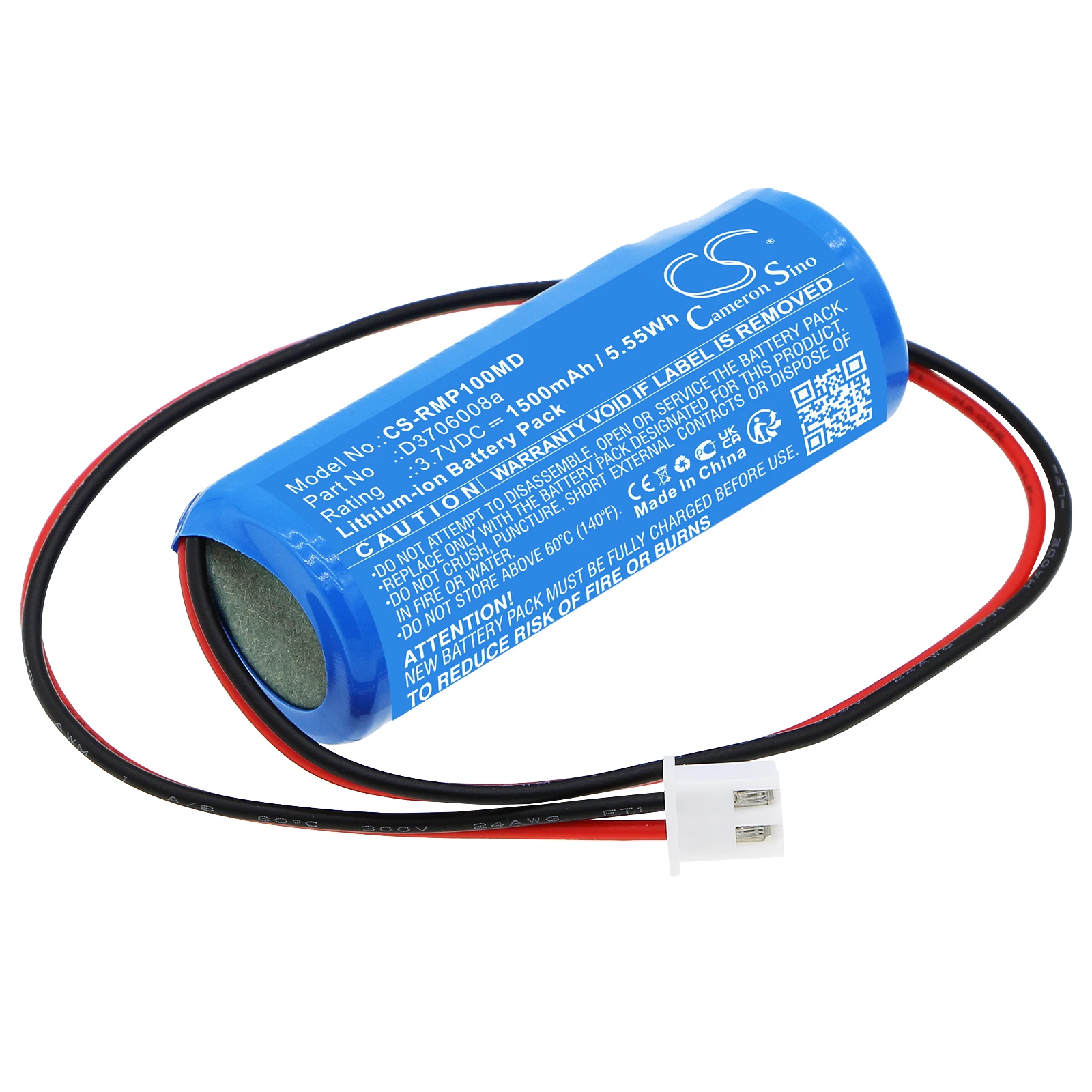 Medizinischer Li-Ionen-Akku für Revitive Tunstall, 3,7 V, 1500 mAh, Medic Plus Medic PLUS Circulation Booster Lifeline Vi, D3706008a