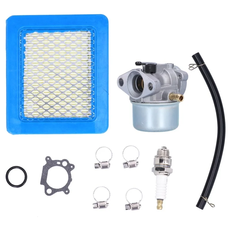 Carburetor Sparking Plug Air Filter Fuel Line Kit Lawn Mower Accessory 498170 799872 694202