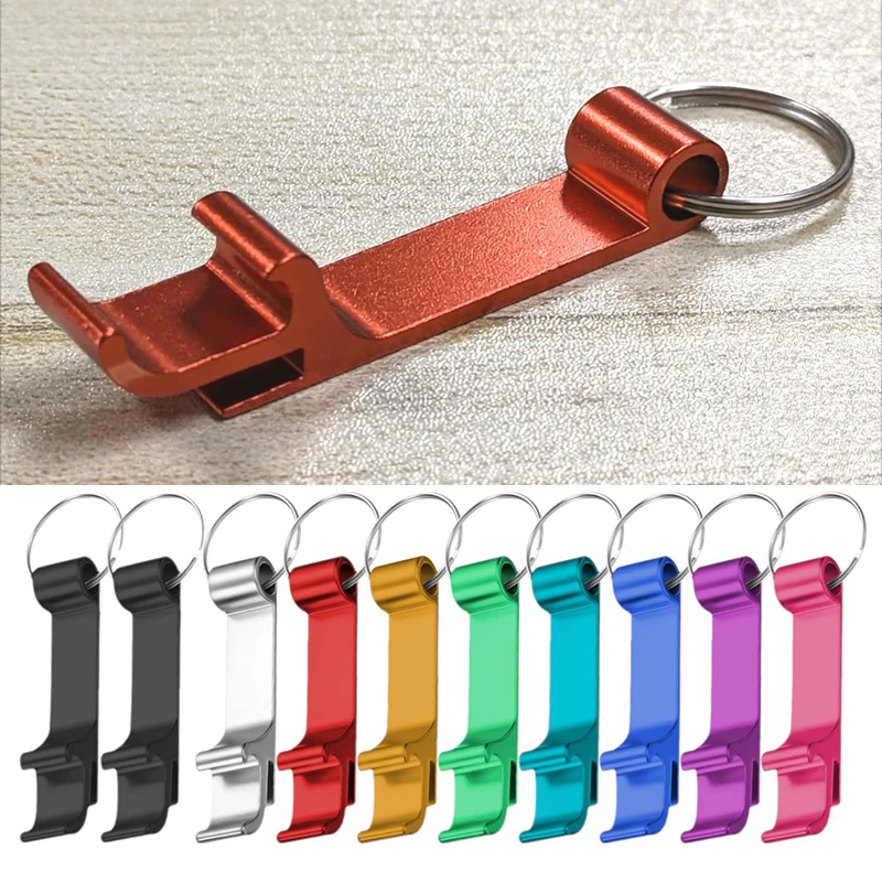 50Pcs Colored Aluminum Bottle Opener Keychains Beer Bottle Opener Keychain Keyring for Kitchen