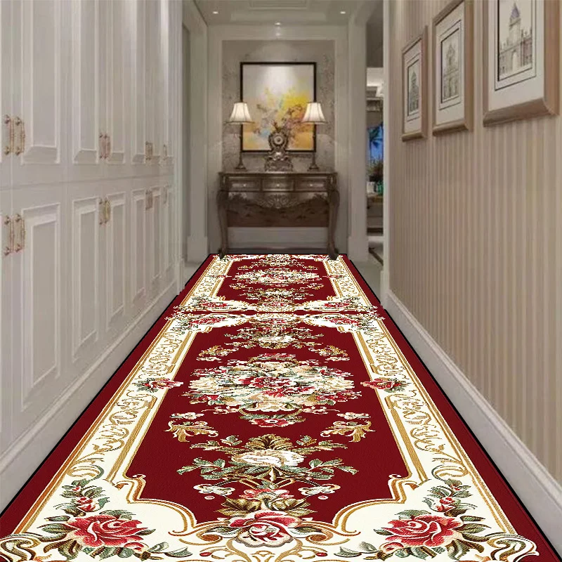 European Style Household Corridor Carpets Long Lobby Rugs Living Room Stairway Hallway Luxury Floor Mat Aisle Entrance Door Mats