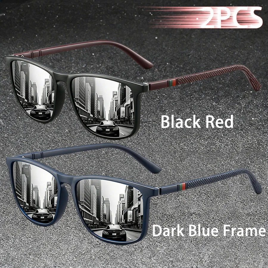 2 Stück Klassische Modische Sonnenbrille mit Buntem Streifendesign für Männer und Frauen zum Autofahren, Angeln und für die Freizeit, Marken-Designer Retro-Sonnenbrille – Detail 2