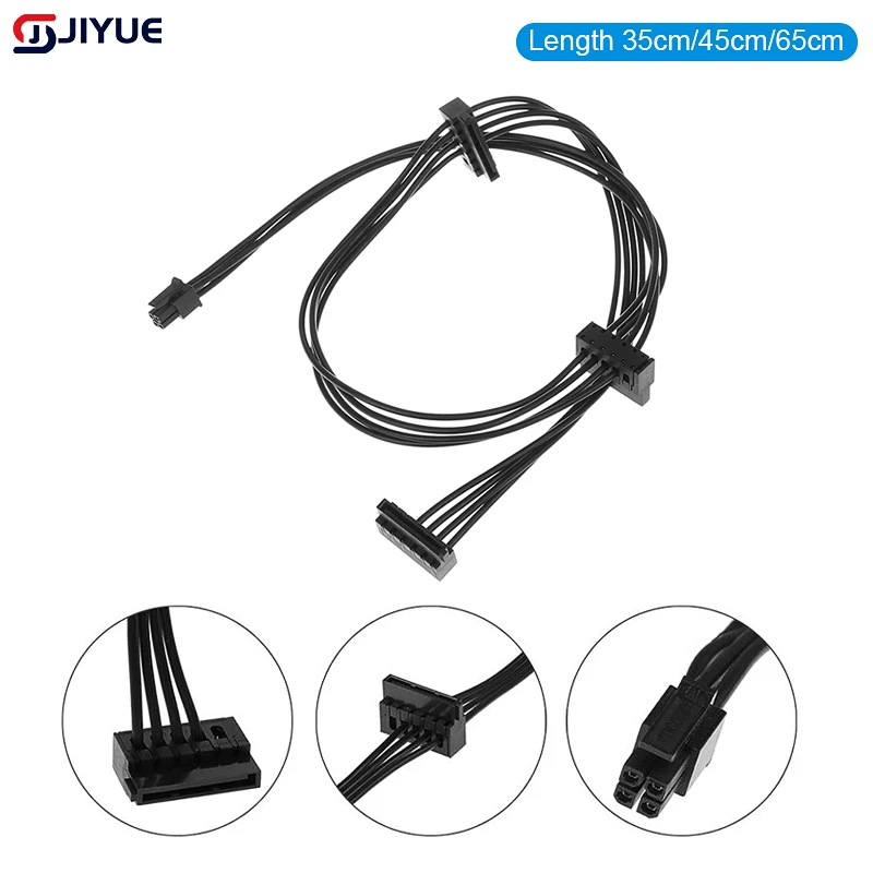 35/45/65CM Cable MINI 4 Pin Turn 2 SATA Power Supply For Lenovo Main Board Interface Small 4Pin To SATA SSD Power Supply Cable