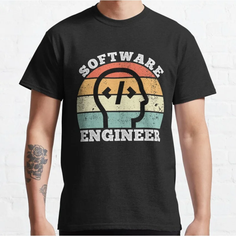 

Software Engineer Funny Computer science Gift t shirt Software Developer Graphic Clothes 100% cotton printed All size Tops