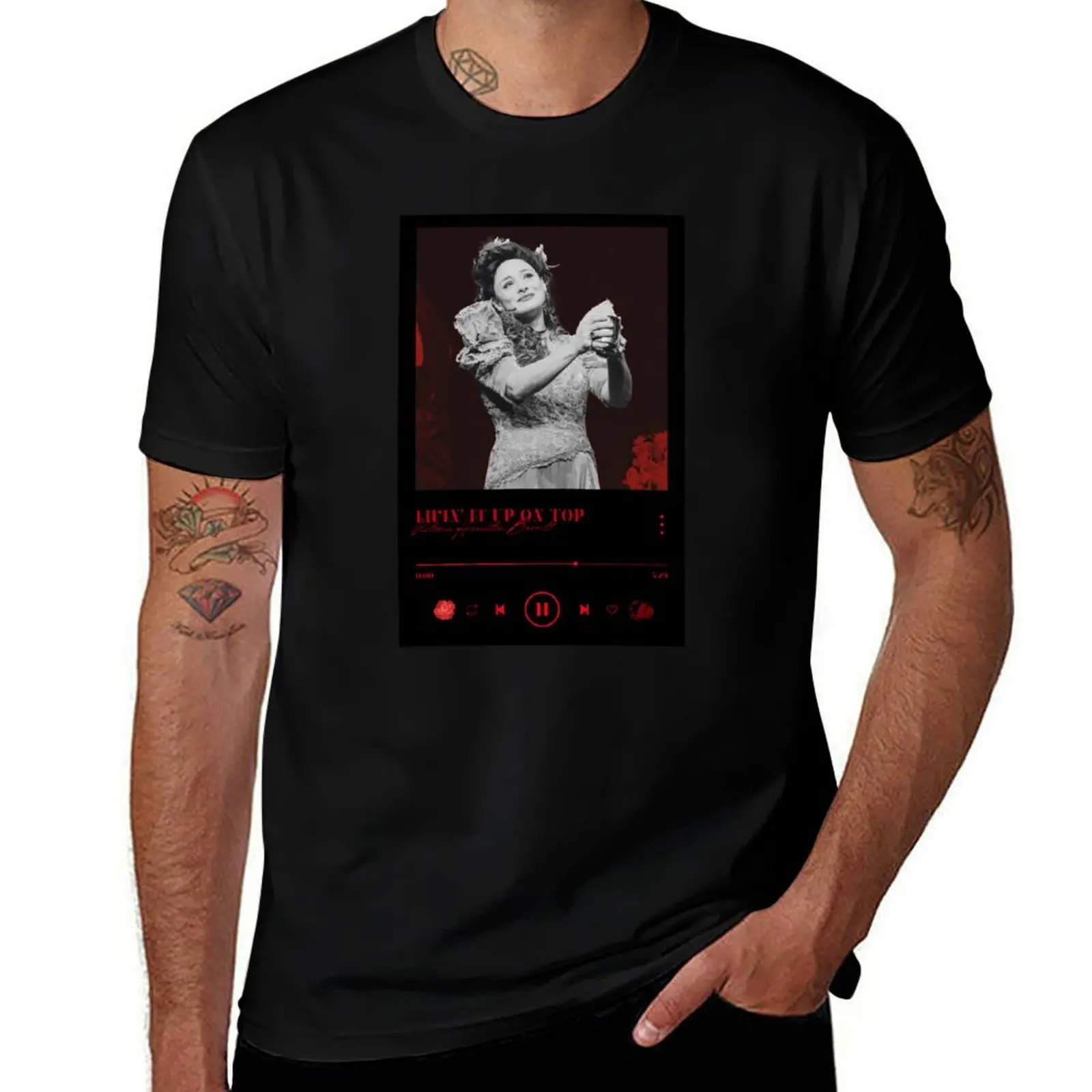

HADESTOWN: 'LIVIN' IT UP ON TOP' (Victoria Hamilton-Barritt) design T-Shirt sublime graphic t shirt vintage men t shirt