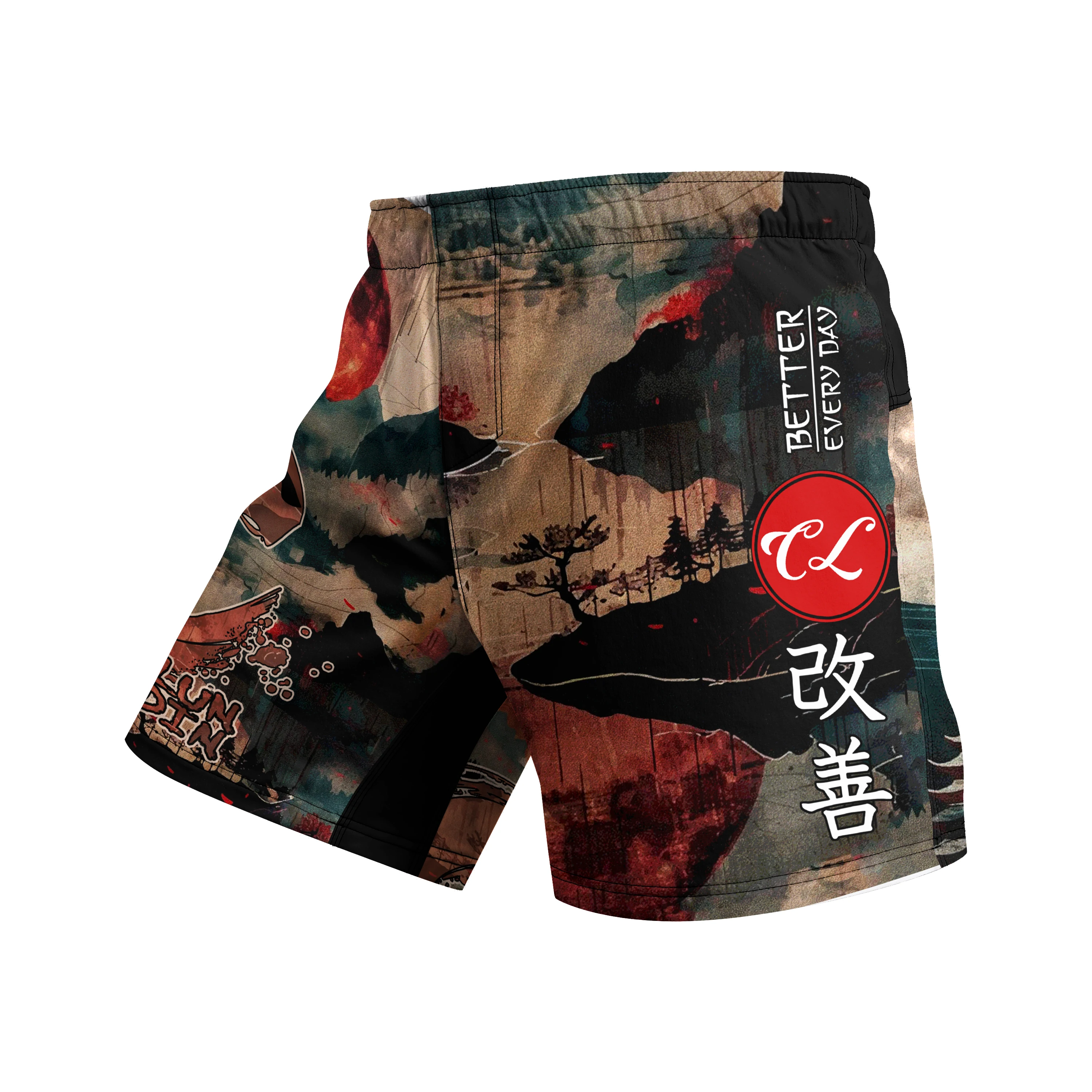 Cody Lundin Fashion Men High Quality MMA Shorts OEM Design Jiu Jitsu Combat Training Wear Animal Print Men Gym Fitness Shorts