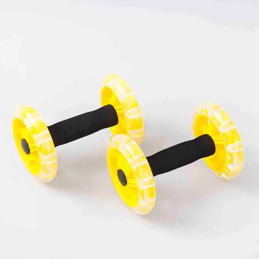 

Twin-Wheel Tummy Strengthening Fitness Tummy Shaping Wheel for Man Woman (Yellow) Fitness Wheel Fitness Device