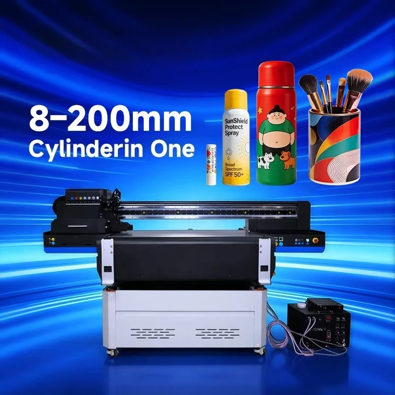 100x60cm Hybrid UV Inkjet Printer Flatbed Rotary Leather Phone Case Bottle Printer Automatic Uv Printer with Camera