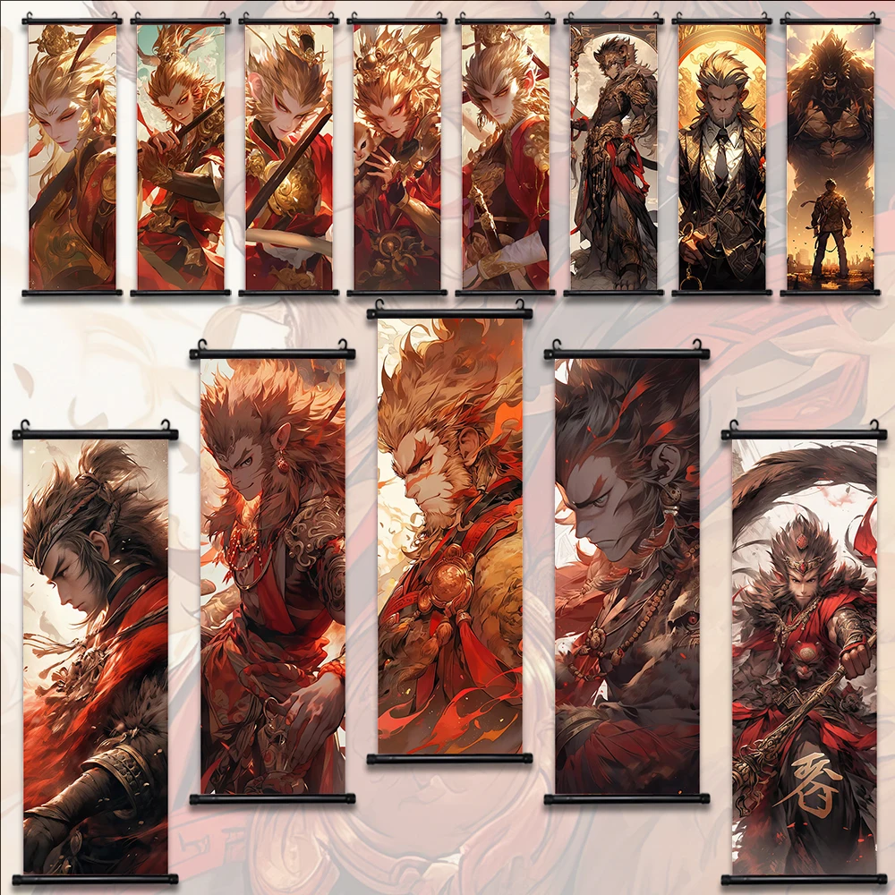 

Black Myth Wukong Games Wallpaper Wall Artwork Canvas Painting Print Home Decoration Art Gaming Room Gift Hanging Scroll Poster