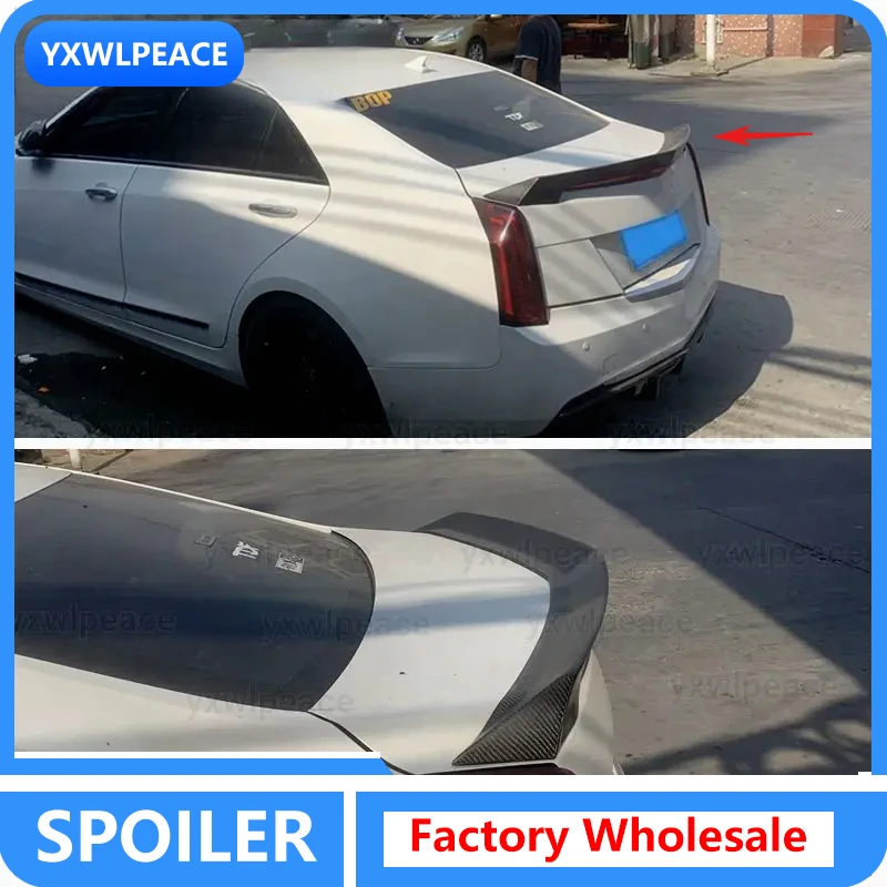 

For Cadillac ATS 2015 2016 2017 2018 2019 High Quality ABS Material Trunk V Spoiler Body Modification Tail Wing Accessories