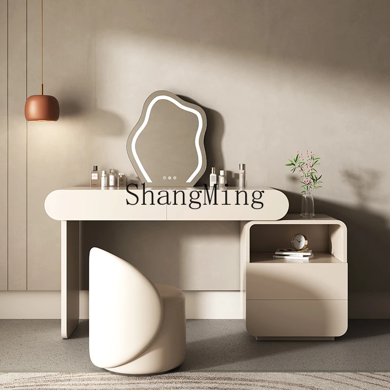 

LXY bedroom modern light luxury cosmetic cabinet storage telescopic integrated simple dressing table
