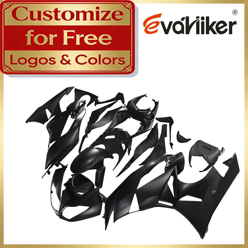 

For Kawasaki ZX-6R 2009 2010 2011 2012 ZX6R 09 10 11 12 ABS Plastic Full Fairing Bodywork Kit Custom Color Graphics Black