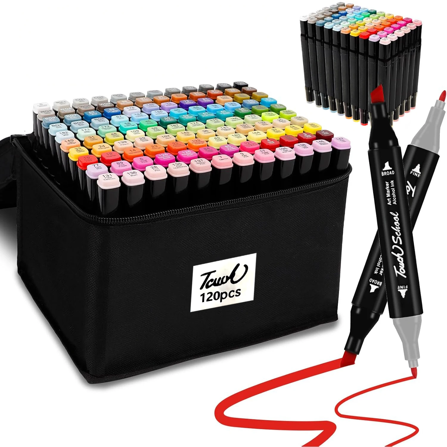 

40/60/80/120 Случайный цвет Макрерс Пен Алкоголь рисунок маркеры Двойной наконечник Постоянные маркеры эскизов Граффити Манга Художественные принадлежности