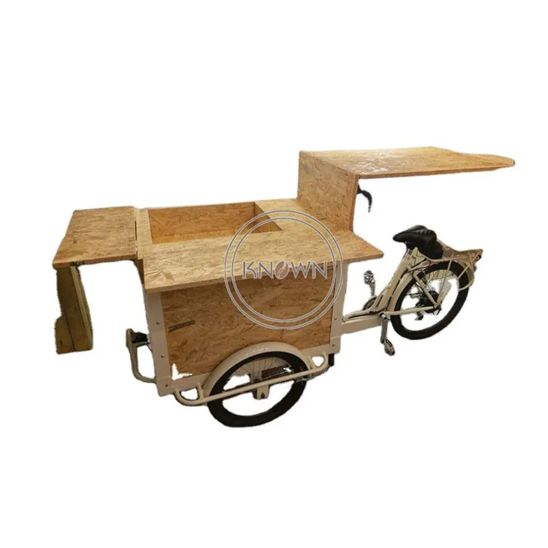 Electric Pedal Tricycle for Adult Mobile 3 Wheel Cargo Bike Europe Mini Fast Food Bicycle for Sale