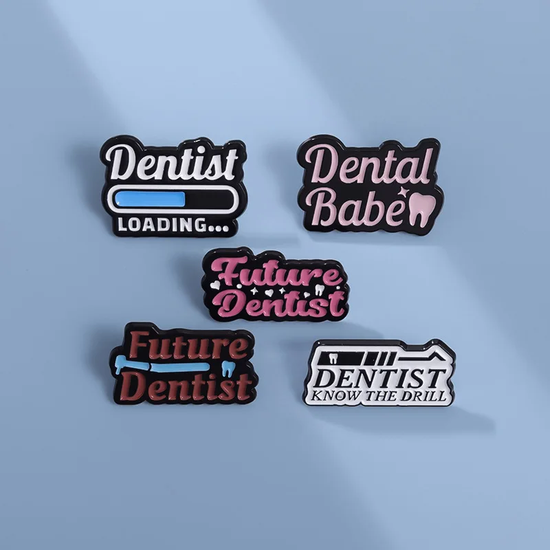 

Dental Babe Enamel Pins Custom Protect Teeth Brooches Lapel Badges Funny Jewelry Gift for Dental Student Friends