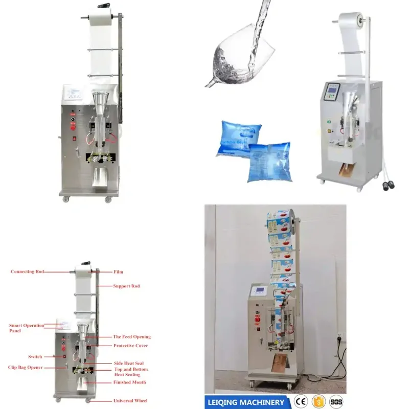 

Water Sachet Filling and Sealing Machine, Vertical Design for Pouch Packaging