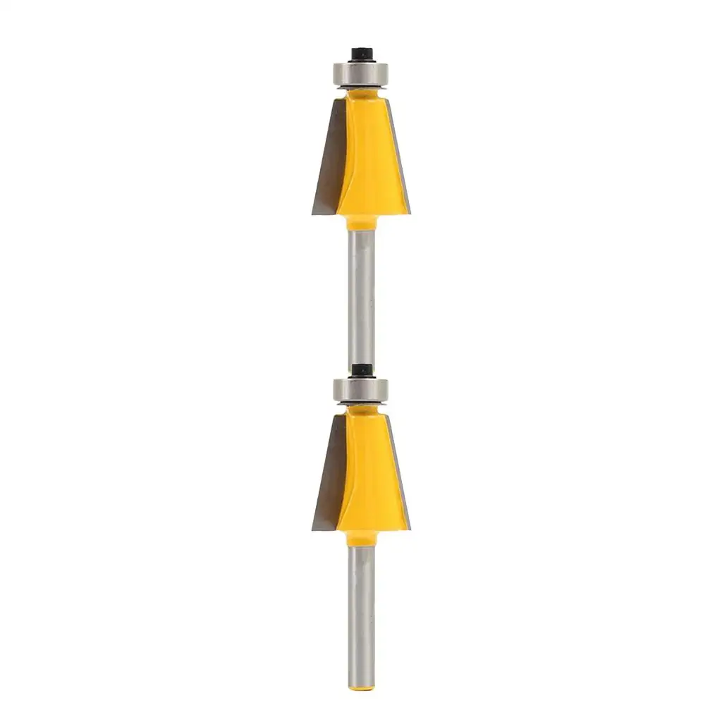 Chamfer Edging Cutter 11.25 Degree Carbide 8mm Shank Precision Wood Router Bit for Office Cabinets Shelves