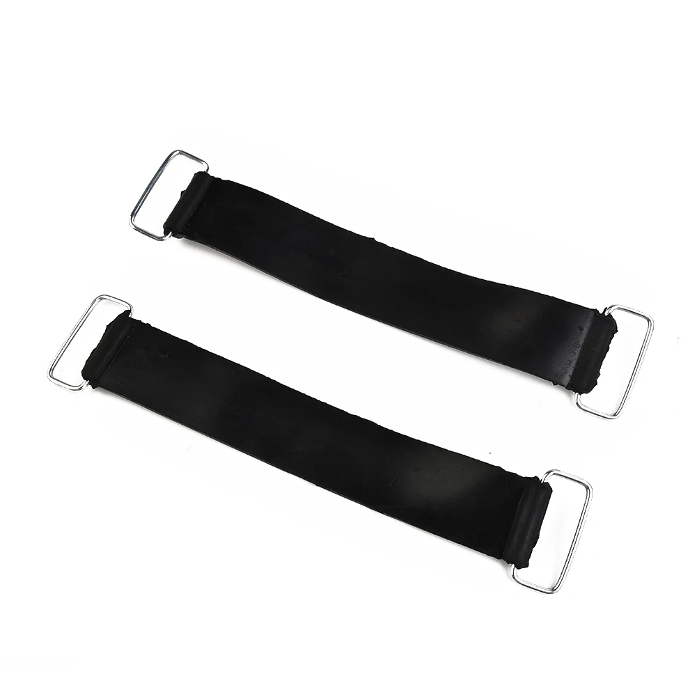 

2pcs 2.5cm High Quality Motorcycle Rubber Battery Strap Fixed Holder Belt For Honda Suzuki 18-23cm Black Car Belts Easy To Use