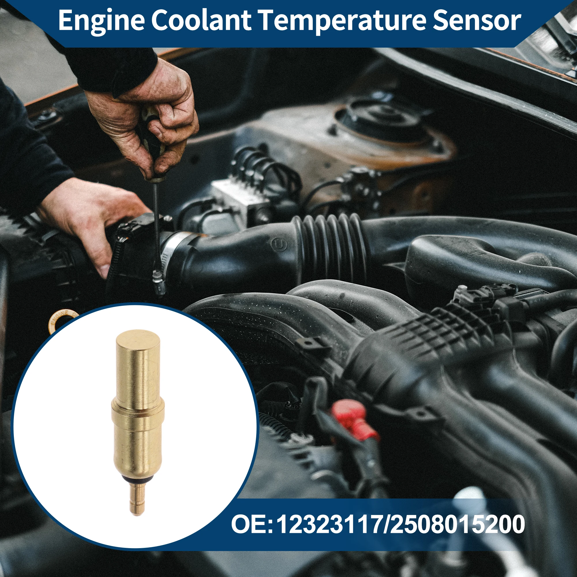 Sensor de temperatura do líquido refrigerante do motor UXCELL No.12323117 Sensor de temperatura da água para Nissan 200SX Base SE SE-R 1.6L L4-Gas