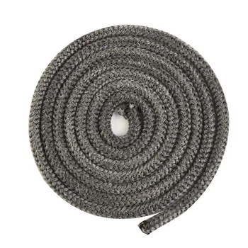 6/8mm 2M corde d'étanchéité de cheminée noir cordes de feu de poêle à bois joint de porte de poêle joint de corde en fibre de verre haute température