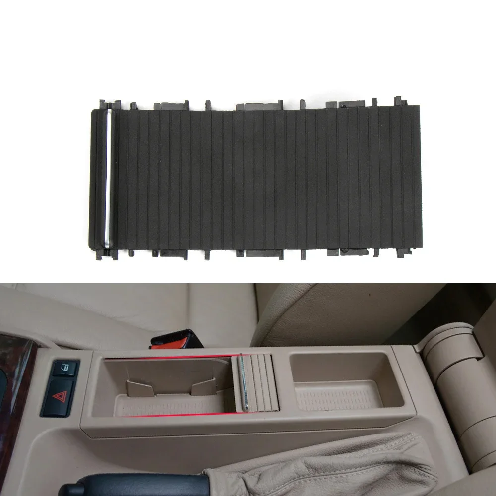 

X-T 51167038333 Car Inner Indoor Center Console Cover Cup Holder Plate Sliding Roller Blind For BMW E46 3 Series 1998-2005