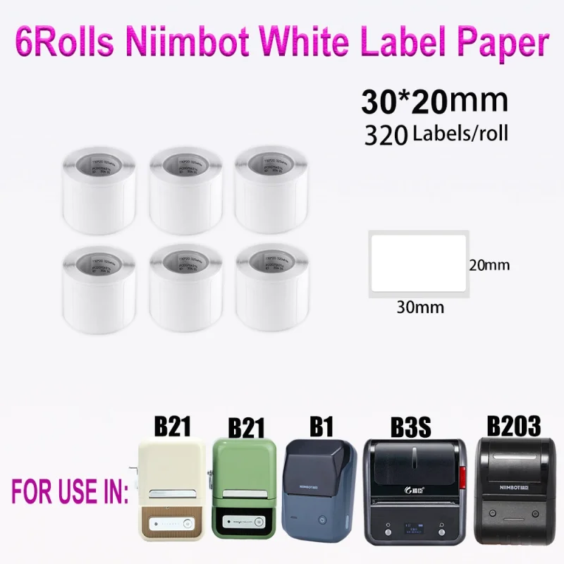 NiiMBOT B21 Round Sticker Labels Color Stationary Files Marking Label For Studying Learning Marking Thermal Label Printers Tools