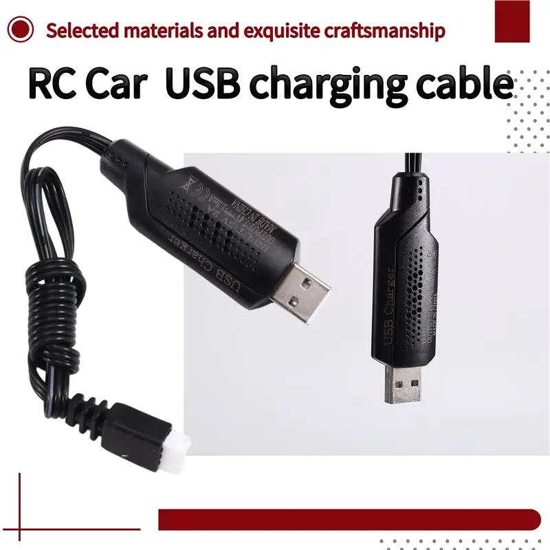 A63T-para XLH X9115 X9116 9120 RC accesorios de coche actualización Cable de carga USB reemplazo