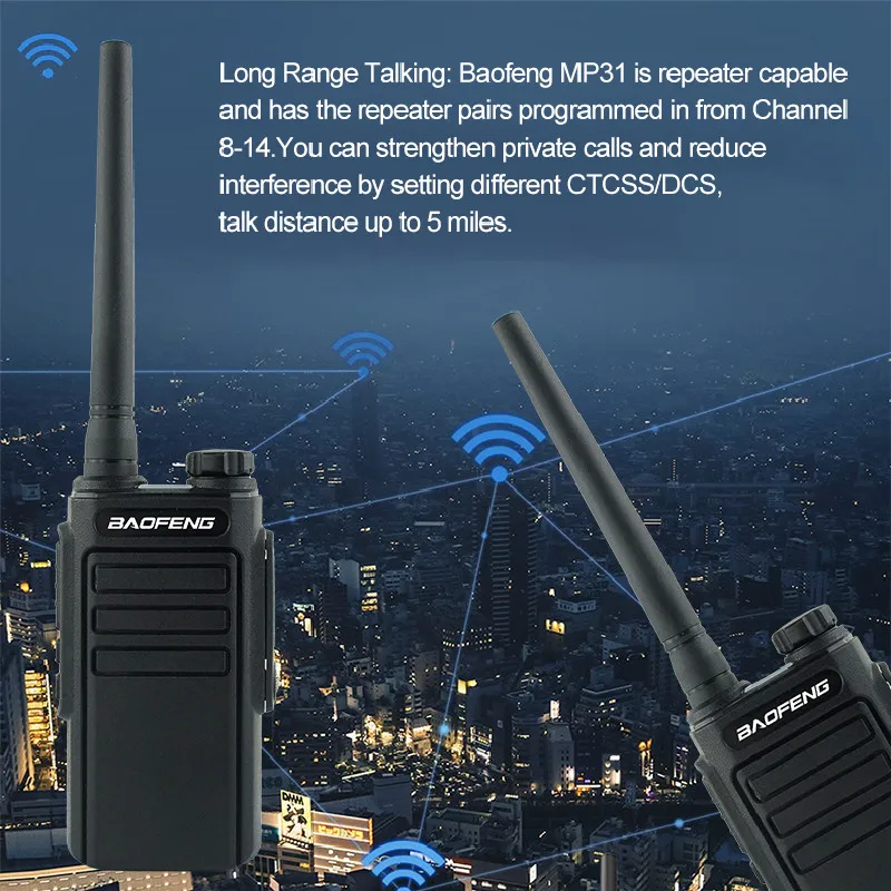 Baofeng MP31 Walkie Talkie Waterproof Long Range Two-way Radio Upgrade Of BF-888S UHF 400-470MHz 16CH VOX CTCSS/DCS Transceiver