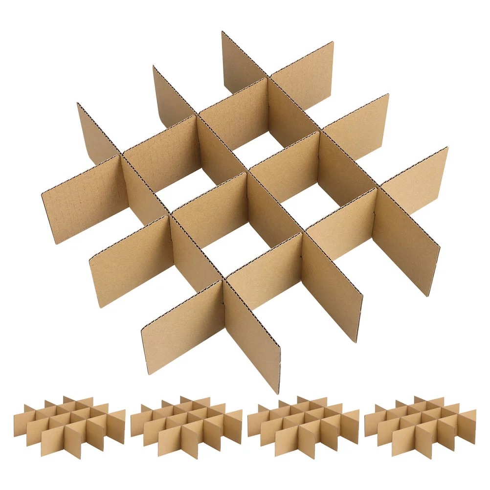 5 Pack Carton Partitions Moving Boxes Kit Cardboard Packing for Glasses Medium Suite Large