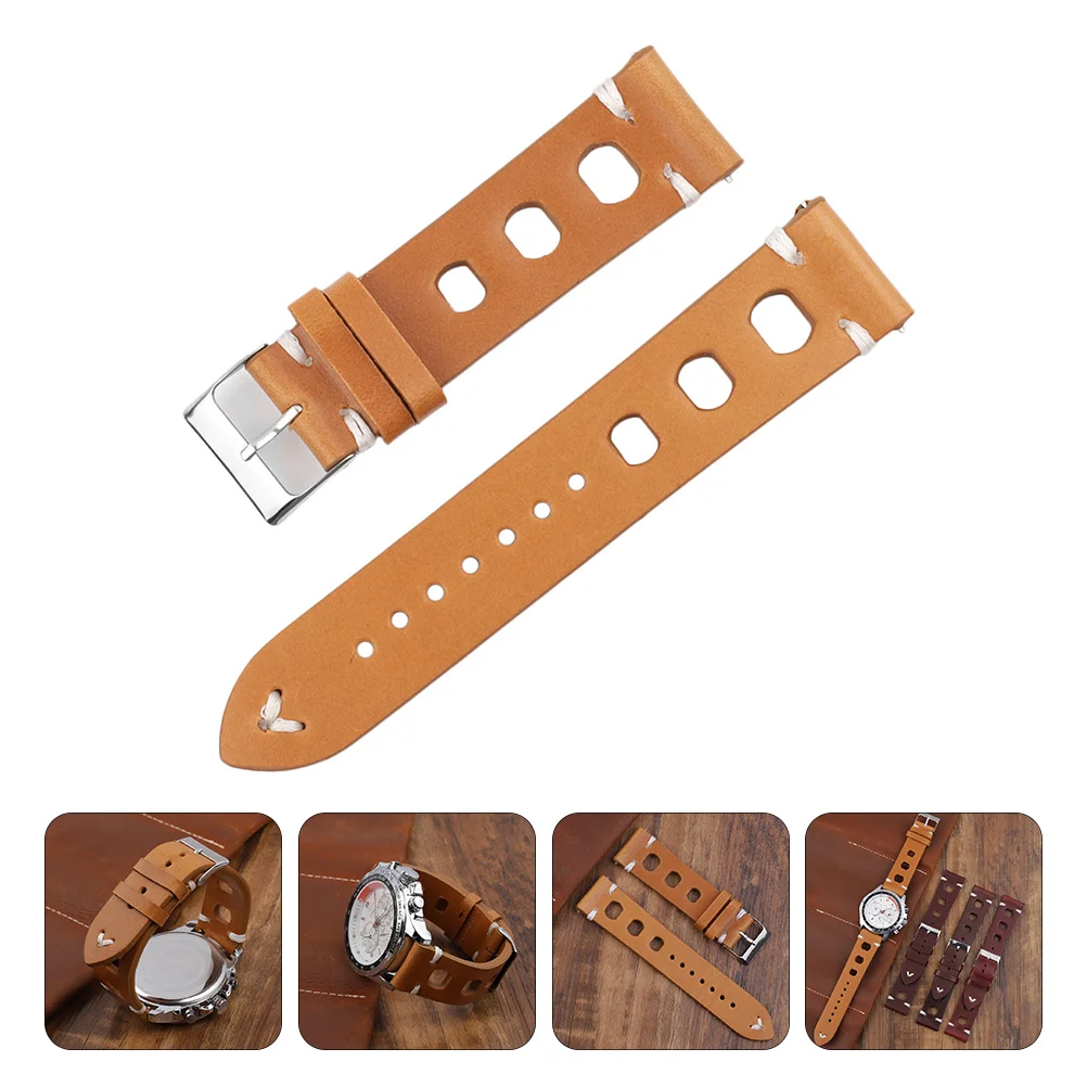 

1Pcs Premium Cowhide Watchband Beautiful Durable Safe Skinfriendly Replacement Strap Watchband Bands for Watch