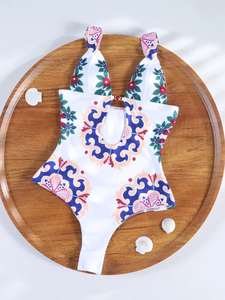 Traje de Baño Zrtak 2026 de Una Pieza con Estampado, Traje de Baño Sexy para Mujer, Traje de Baño Triangular para Playa