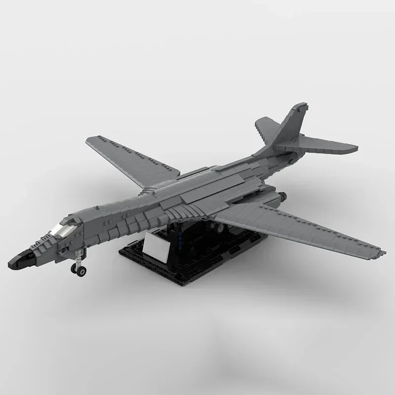 Moc klocki Model wojskowy w skali 1:72 B-1B Lancer Bomber technologia klocki modułowe prezent zabawki świąteczne zestawy do samodzielnego montażu