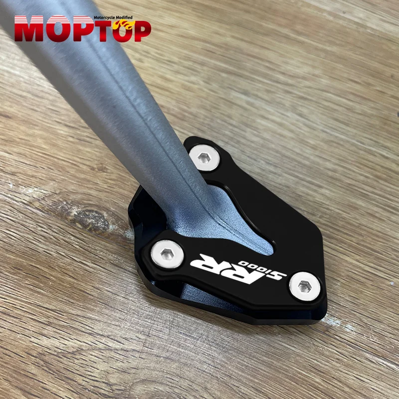 2023 NEW Motorcycle CNC Kickstand Enlarge Plate Foot Side Stand Enlarger Extension Support Pad For BMW S1000R S1000RR 2019-2023