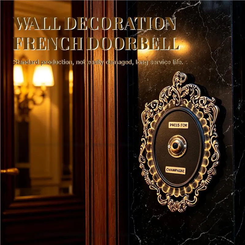 LICE-Vintage French Doorbell-Creative Decorative Wall Hanging-Vintage Champagne Button