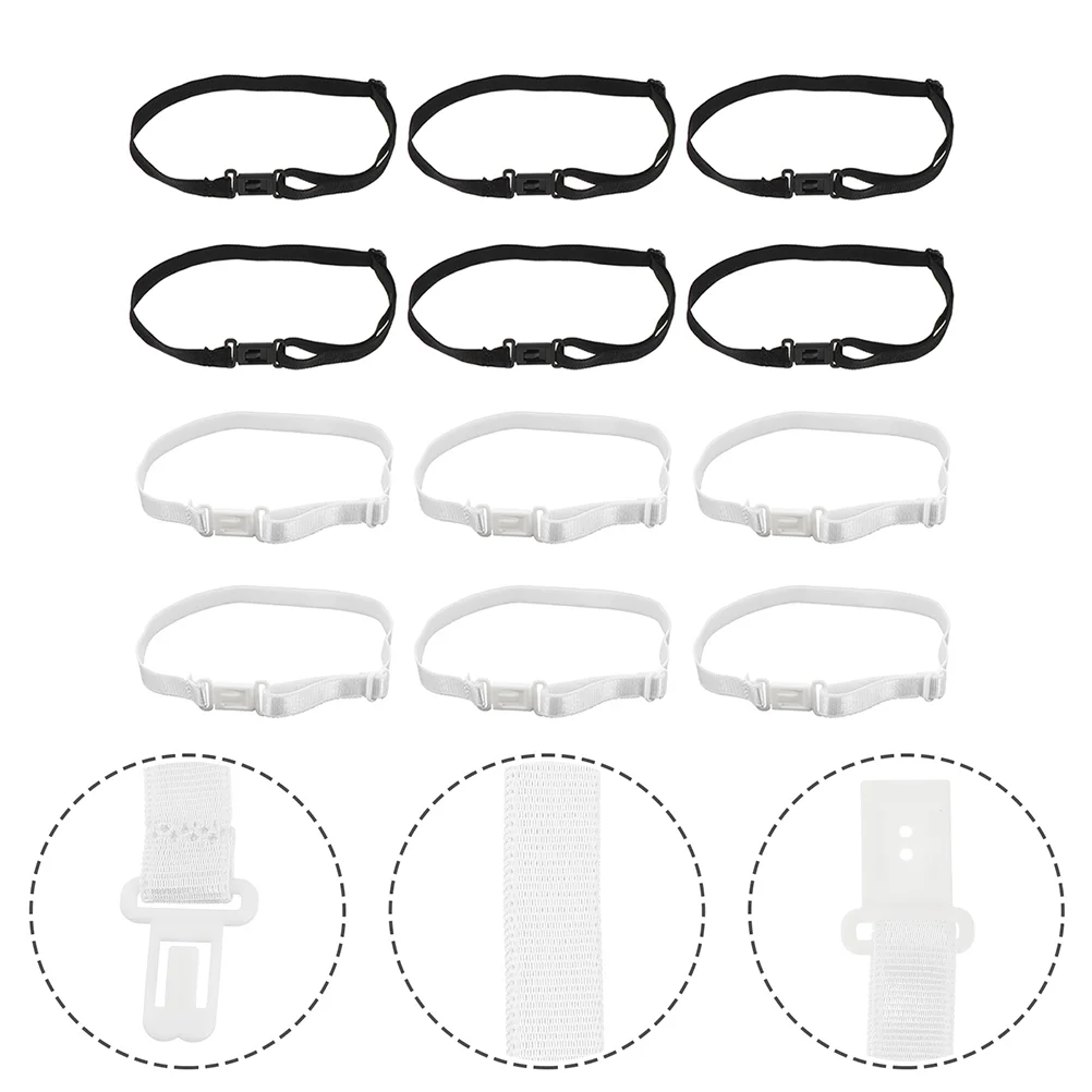 20 Pcs The Flex Belt Jk Extension Strap for Bow Tie Adjustable Elastic White Polyester